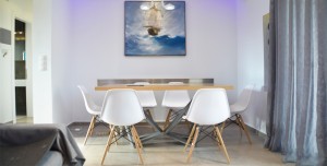 Apartment interior design in corfu town dining table