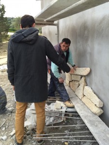 Megalithari stone wall testing for the project