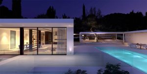 Contemporary villa project in Corfu Greece swimming pool